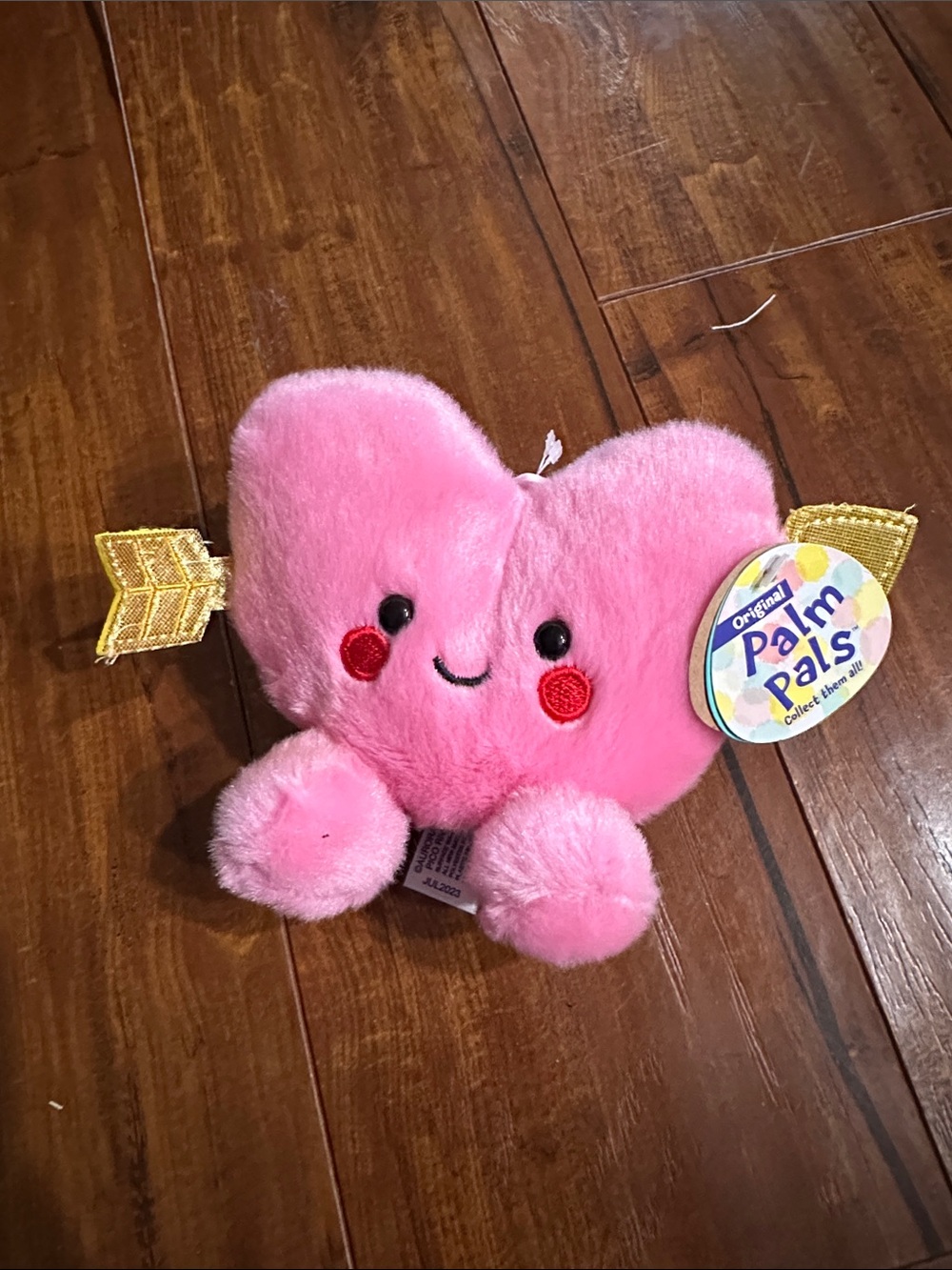 Palm Pals Beau Heart Pink Plush Cupid Valentine Angel Stuffed Animal NWT